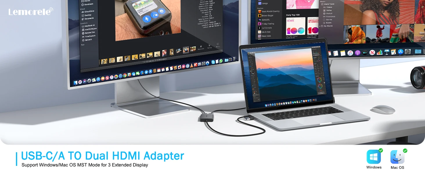 Dual HDMI, 4K, 60Hz, Expansão de Tela