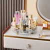 Rotating Cosmetic Organizer Light Luxury Perfume Skincare Organizer Transparent Makeup Storage Tray For Jewelry Aromatherapy 2