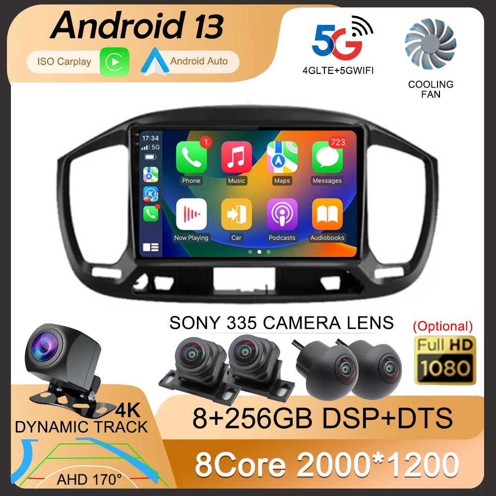 

Автомагнитола Carplay, Android 13, для Fiat Uno 2014, 2015, 2016, 2017, 2018, 2019, 2020, GPS, мультимедийный плеер, стерео видео, Wi-Fi + 4G DSP