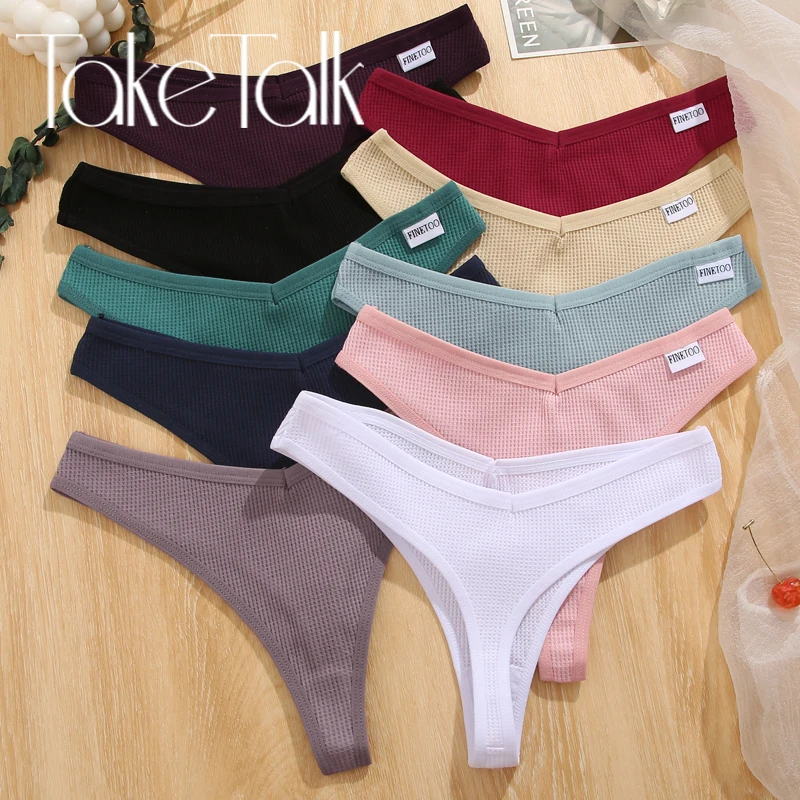 Mutandine Di Cotone Sexy Waffle Da Donna V-Vita Alta Elasticità Perizoma Perizoma Intimo Traspirante Femminile 10 Colori Intimo Lingerie