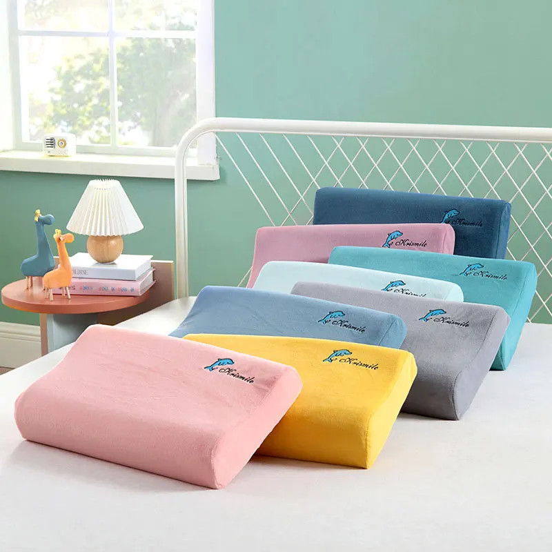 VelvetWavyShapeMemoryPillowCasesSilicaGelPillowSpecial