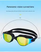 Lunettes de natation unisexes pour adultes – Lunettes de natation antibuée pour hommes et femmes – Lunettes de natation professionnelles imperméables et réglables en silicone 3