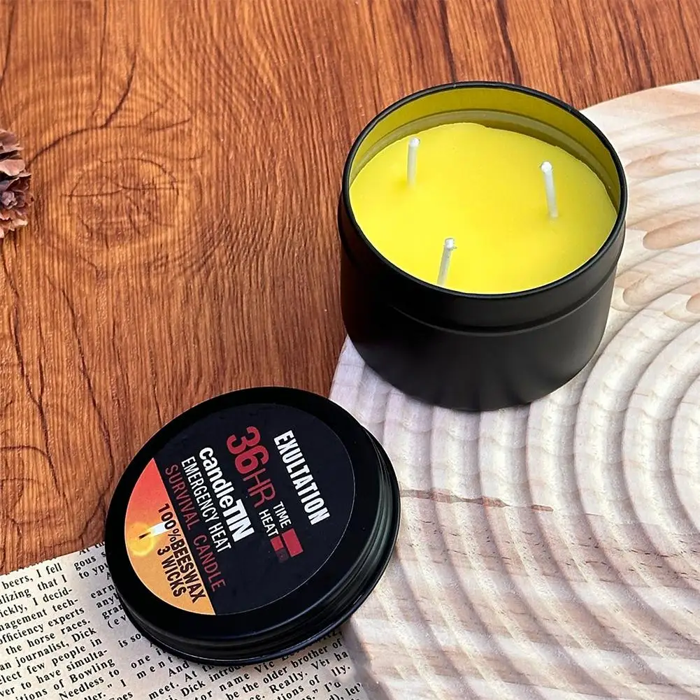 Soy Wax Emergency Candles with 3 Wicks for Blackouts and Home