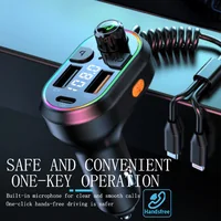 Worldtech Car Charger Mp3 Player FM Transmitter Bluetooth QC 3.0 PD Type C Car Kit FM Modulator Fast Charging Phone Charger 1