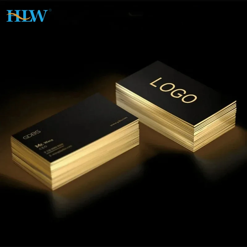 Custom Luxury Black Gold Foil Business Card Printing