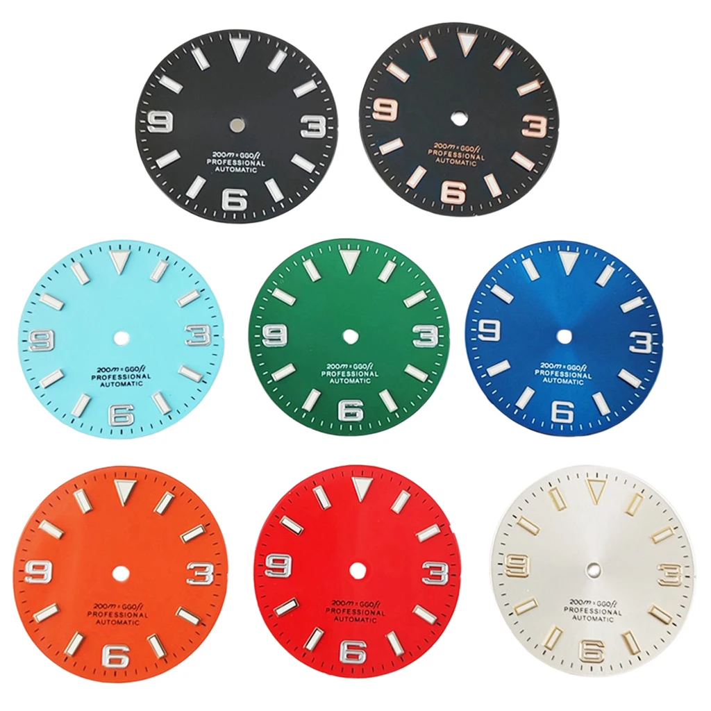 Cadran Montre Explorer Vintage Uni - Pour Mouvements Seiko MOD, ETA 2824/2836, NH35 - Acier Inox