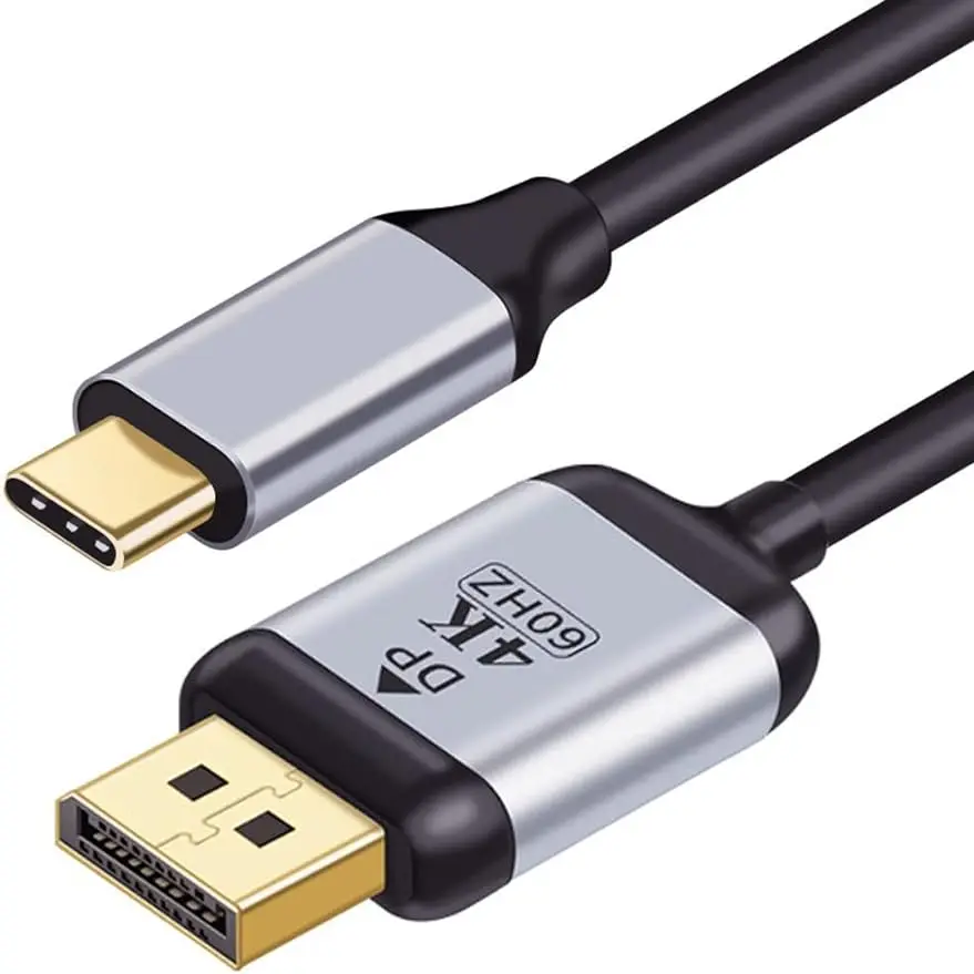 USB C-디스플레이 포트 어댑터, 모니터 노트북 DP 디스플레이 포트-USB C 케이블, USB 3.1 C 타입-디스플레이 포트 싱크 디스플레이, 4K