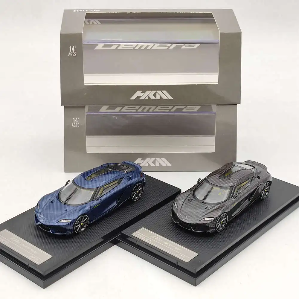 HKM 1/64 for Koenigsegg Gemera Double Door Hybrid Supercar Carbon Diecast Toys Car Models Gifts