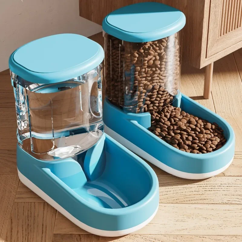 3.8L Large Capacity Cat Dog Food Bowl Water Bottle Pet Automatic Feeding Water Dispenser Mobile Storage Bucket Pet Supplies