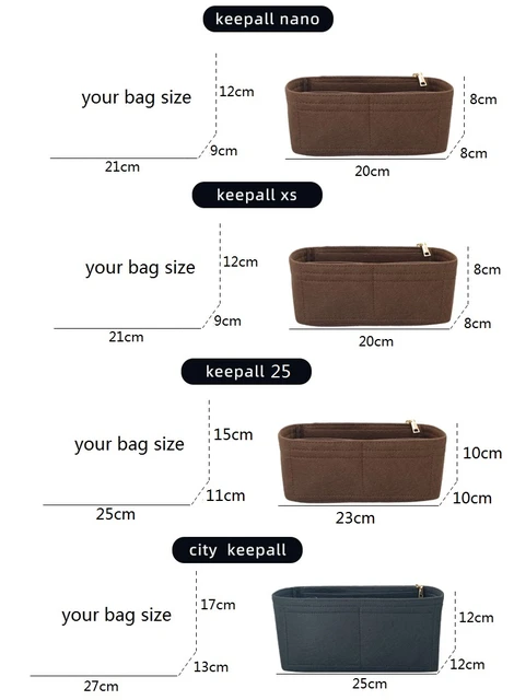 Purse Organizer Insert Fit For Keepall 45 50 55 60 Travel Bag , Inner Bag ,  Liner Pouch Shaper With Zipper Pocket - AliExpress