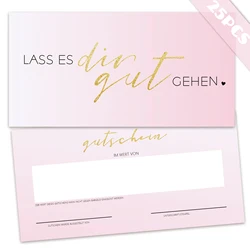 Gift Card and Voucher Set - 25pcs Blank Templates for Personalized Greeting Cards and Invitations (25pcs)