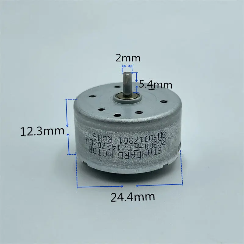 Micro Rc300-Ft/14270 Motore Dc 1.5V-5V 10000Rpm Mini Muto 24Mm Motore Giocattolo Mandrino Rotondo