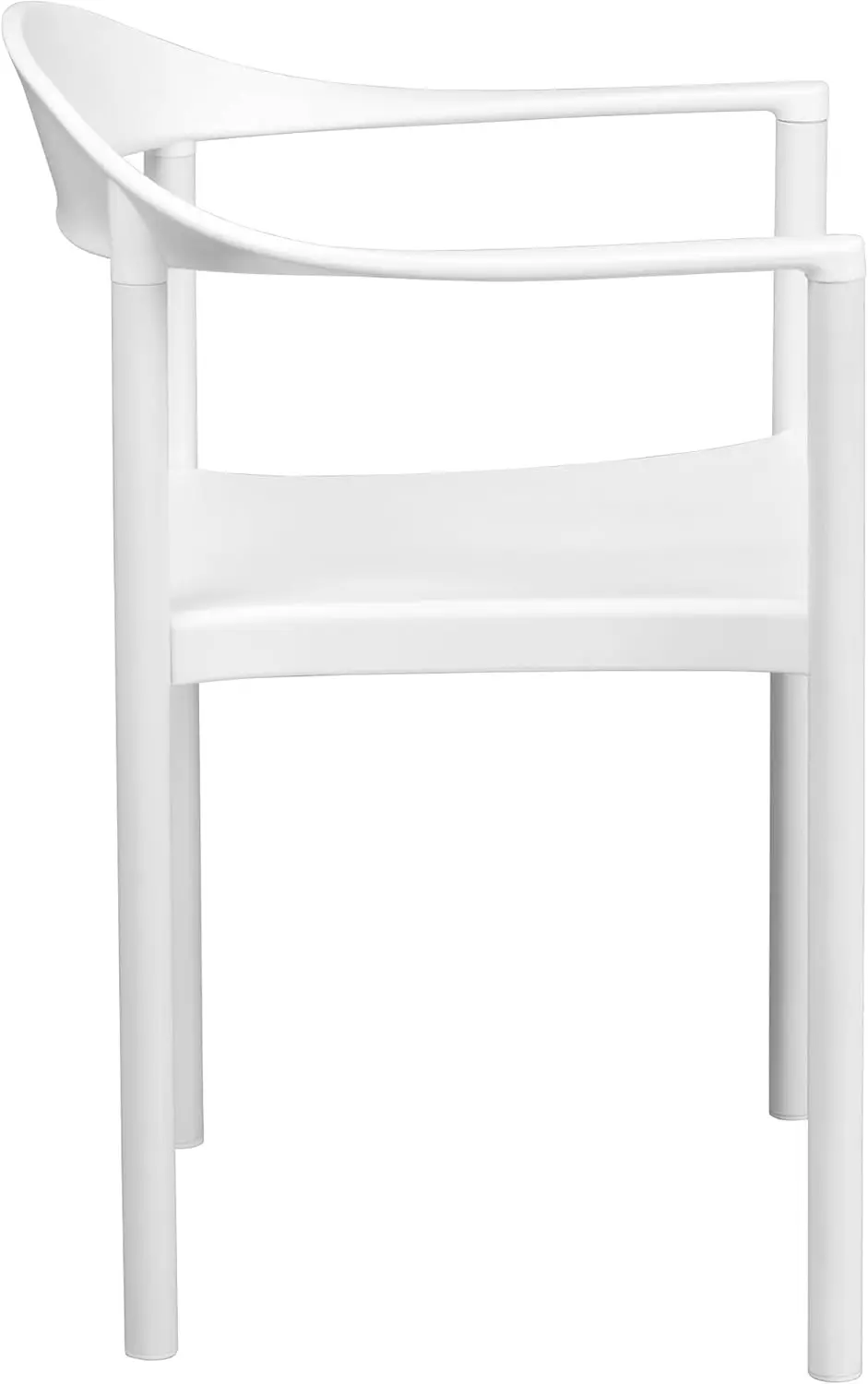 HERCULES Series 1000 lb. Capacity White Plastic Cafe Stack Chair