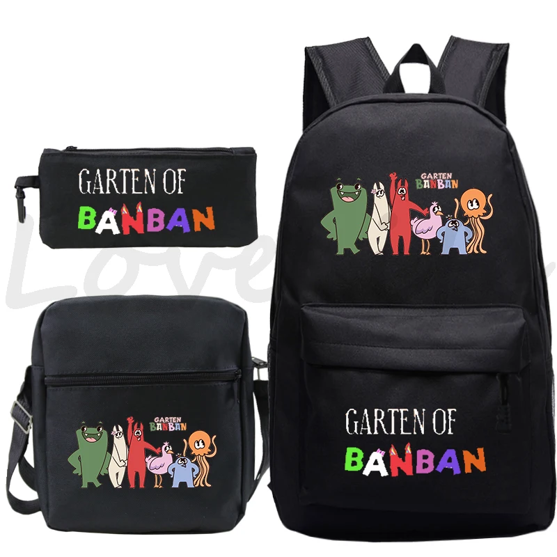 

Garten of BanBan Game Print Backpack 3pcs/set Boys Girls Daily Bookbag Back to School Gift Teenager Laptop Bagpack Kids Rucksack