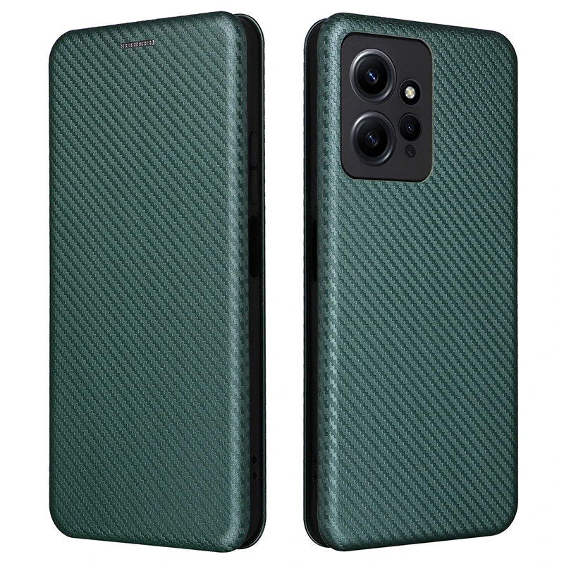 Luxury Carbon Fiber Leather Flip Wallet Case