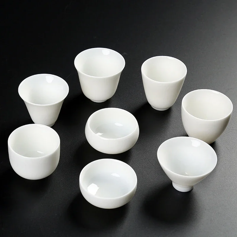 Tea Cup Coffee Cup 1pcs Small Ceramic Kungfu Cup Pottery Teacup Mini Espresso Coffee Cup Porcelain Chinese Style Wine Glass Household