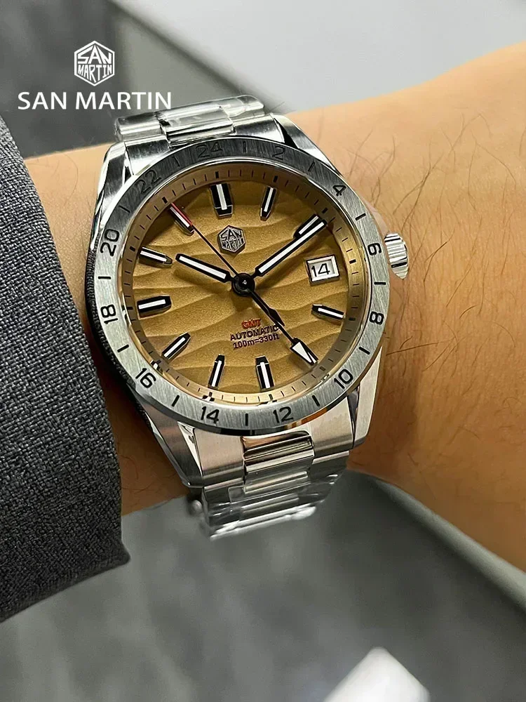 San Martin SN0129 GMT サンマーティン 自動巻き NH34 San Martin GMT Watch - SN0129G-B