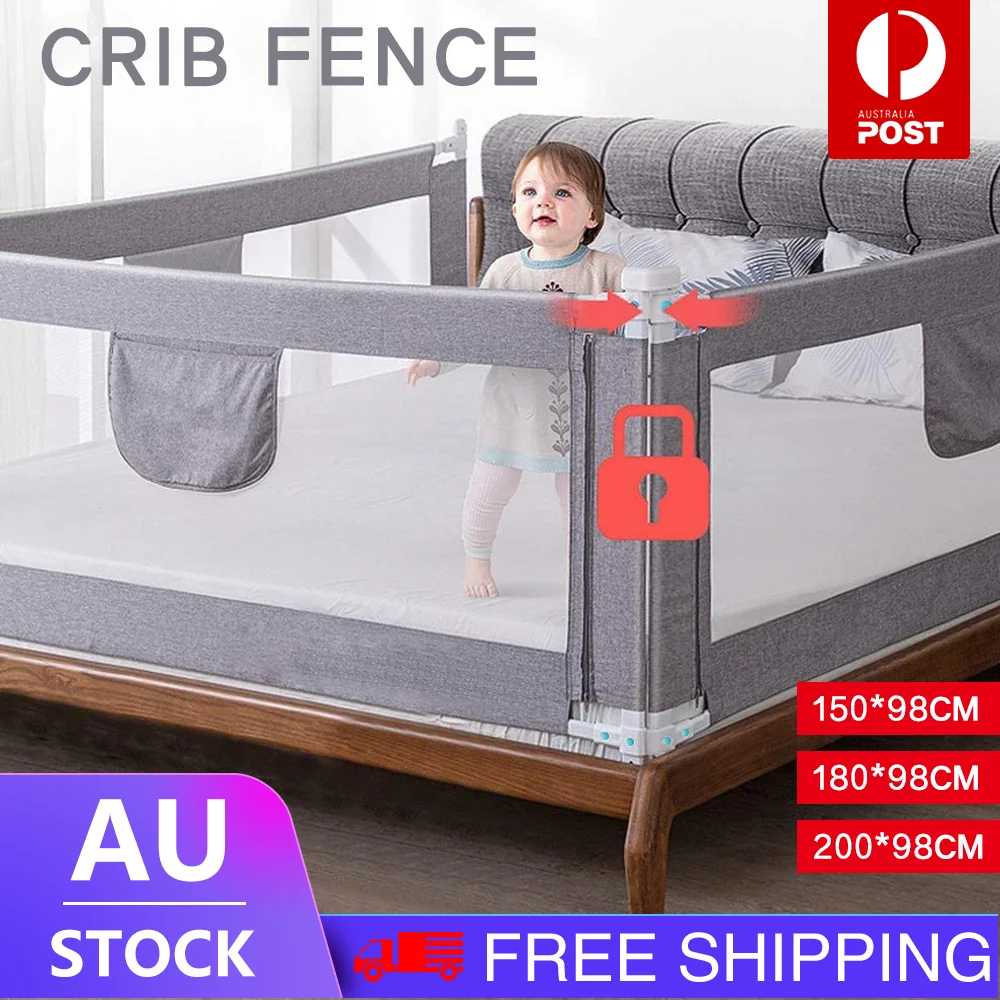 1.5/1.8/2M Fall prevention Adjustable Folding Bed Rail Toddler Safe Guard Fence