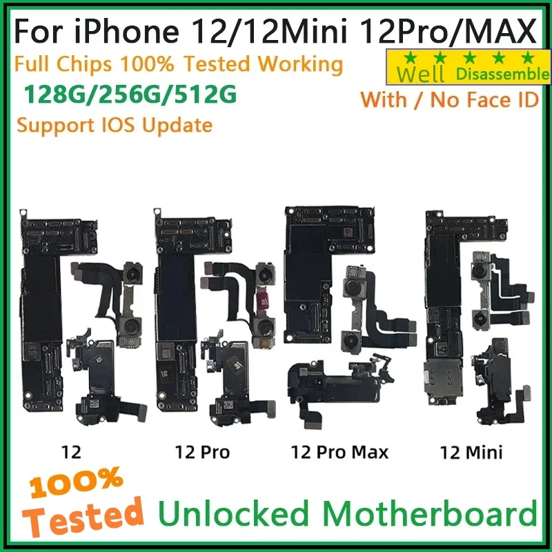 Carte Mère IPhone 12 Pro Max 128Go Noir (Neuve, Sans ICloud, état Impeccable)