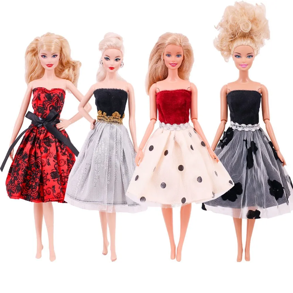 

Одежда для кукол Barbiees, вечернее платье, юбка, подходит для кукол Барби 11,5 дюймов, модная Коктейльная повседневная одежда, аксессуары