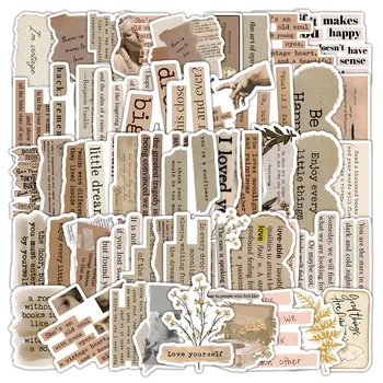 53-Piece Vintage Quote Stickers 1