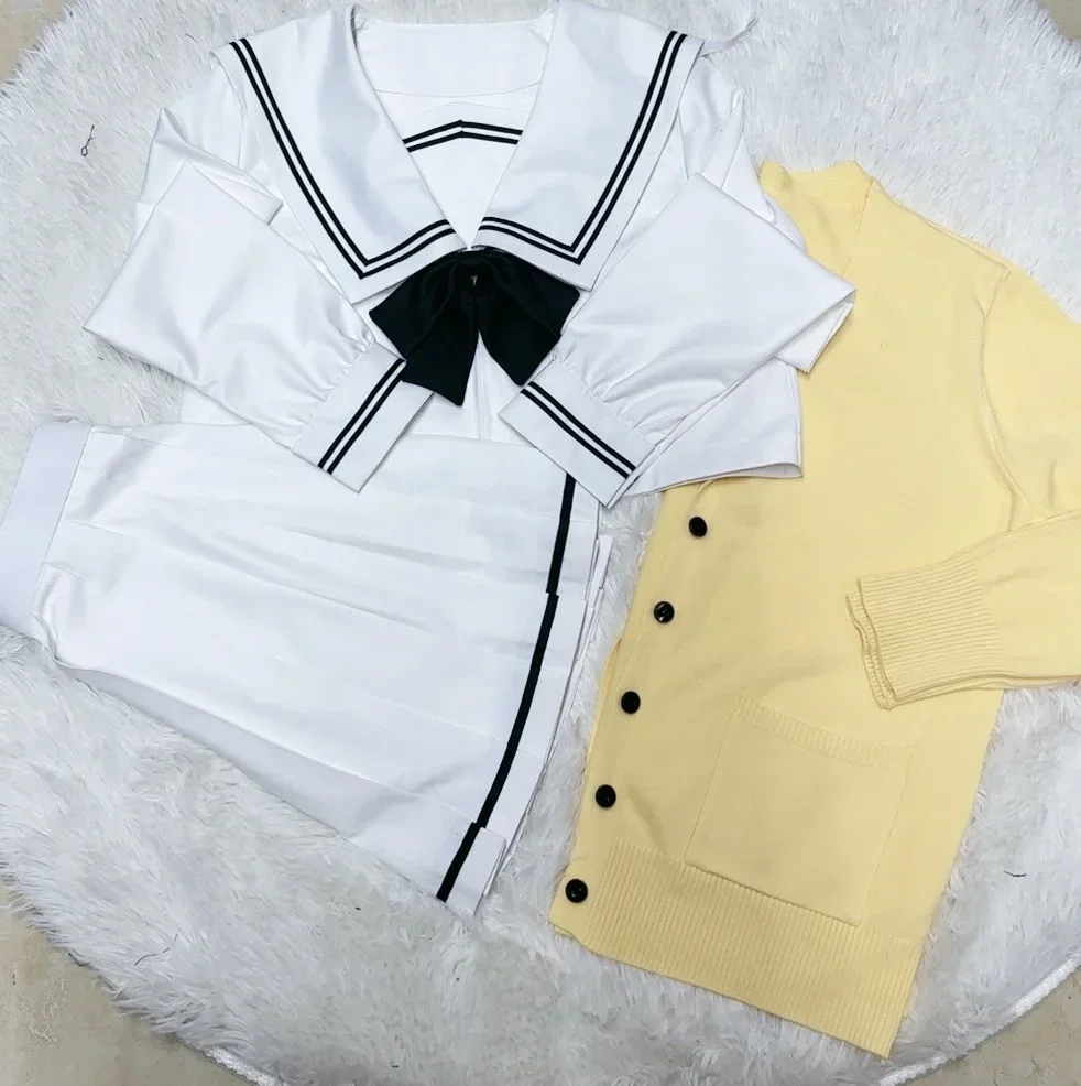 Game You and ME and Her: A Love Story Cosplay Costume Muko Aoi Adult Women High School Uniforms JK Lolita Suit Halloween Outfits