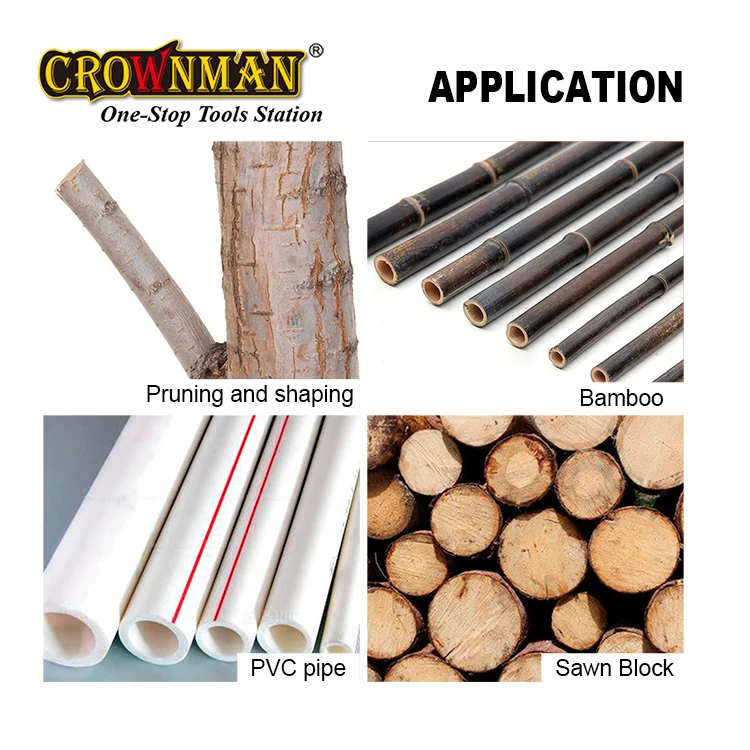 CROWNMAN Garden Tools Wood Folding Saw Outdoor For Camping 65Mn Grafting Pruner For Trees Chopper 180mm Utility Hand Saw
