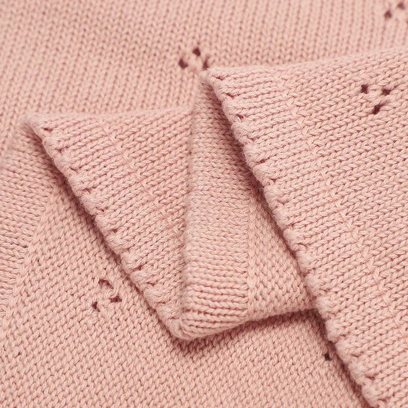 Newborn Baby Blanket Knit Cotton Infant Boys Girls Month Stroller Nursery Swaddle Wrap Toddler Children Travel Crib Cuddle Quilt