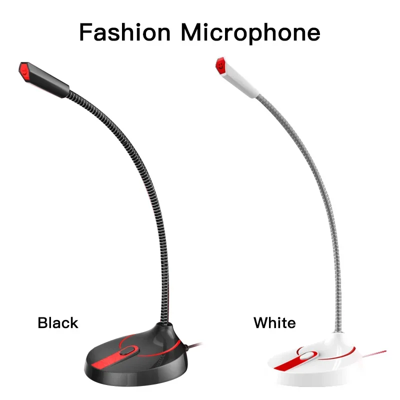 Mini USB Microphone Studio Speech Speakers 3.5mm Jack Plug Wired Microphones for PC Computer Laptop Notebook Loud Speaker