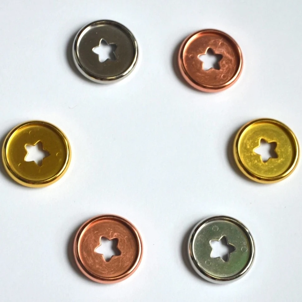 50개 27mm 루즈리프 노트북 버섯 모양 구멍 플라스틱 오각별 바인딩 버클 디스크 다이어리 수동 북 파일 바인딩 버클
