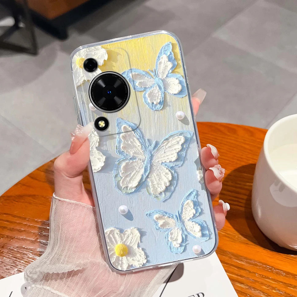 Cool Sweet Style Transparent TPU Silicone Protective Back Cover Case