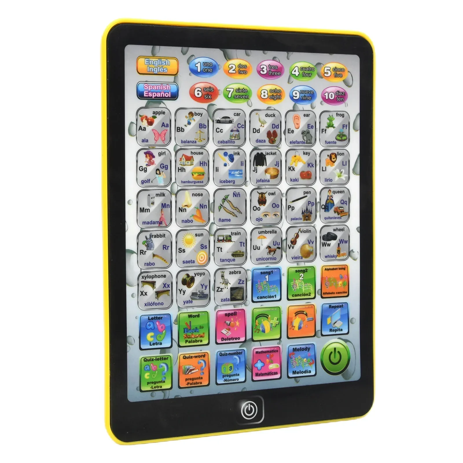 Educational Learning Toy Alphabet Educational Toys Spanish English Language Learning Machine Children Multi-function Laptop Computer Alphabet Pronunciation Early Educational Toys