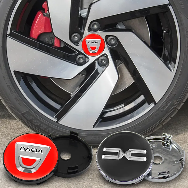 4Pcs 60mm Car Wheel Hub Center Caps Rim Cover Badge Emblem For Dacia Duster Logan MCV Sandero Stepway Dokker Lodgy Accessories car wheel hub covers