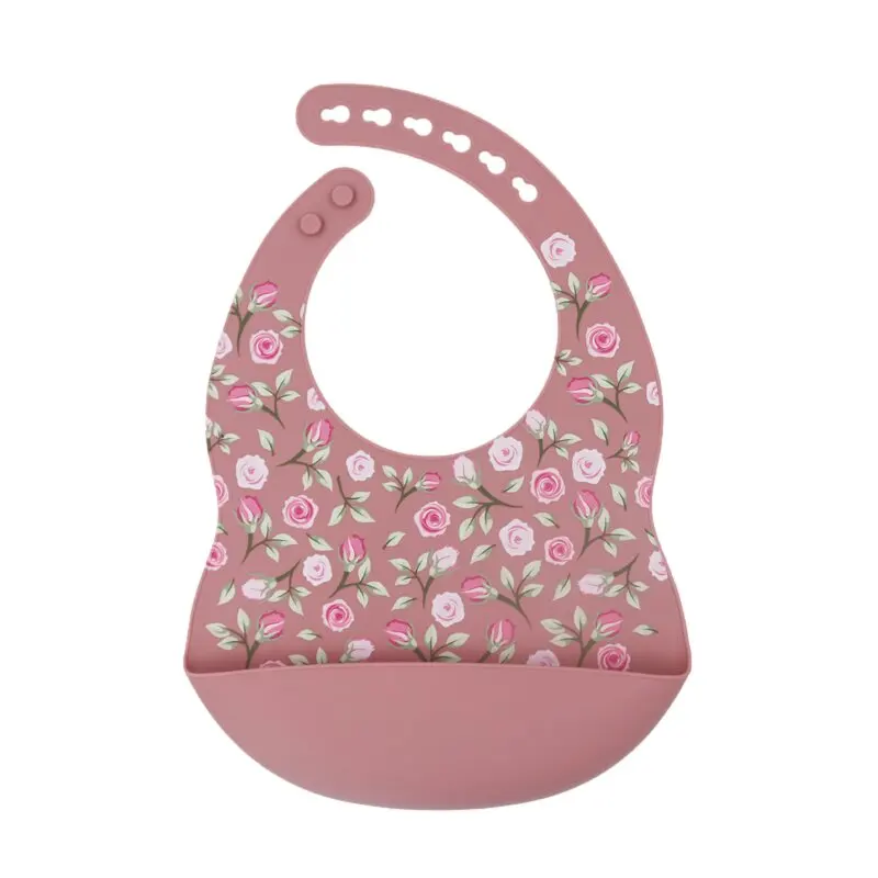 New Arrival silicone baby bibs silicon printing newborn bib feeding burp cloth avocado zoo tractor printing tableware 3