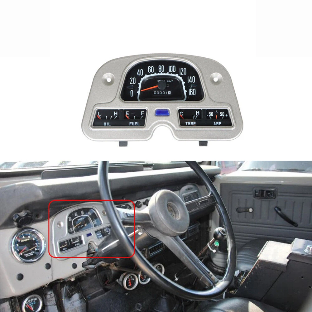 Car Meter Gauge Cluster 83100-60180 For Toyota Land Cruiser FJ40 FJ45 BJ40 1974-1980 Gray Dashboard Assembly Accessories