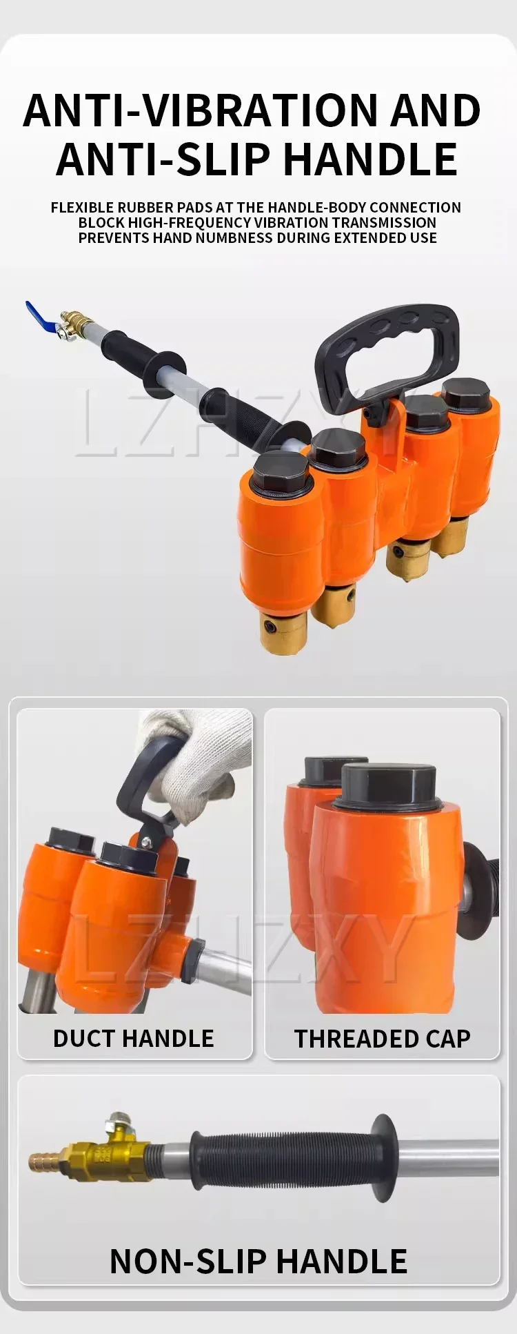 Pneumatic Hand-Held Chipping Machine, Orange Peel Texturing Machine, Concrete Ch
