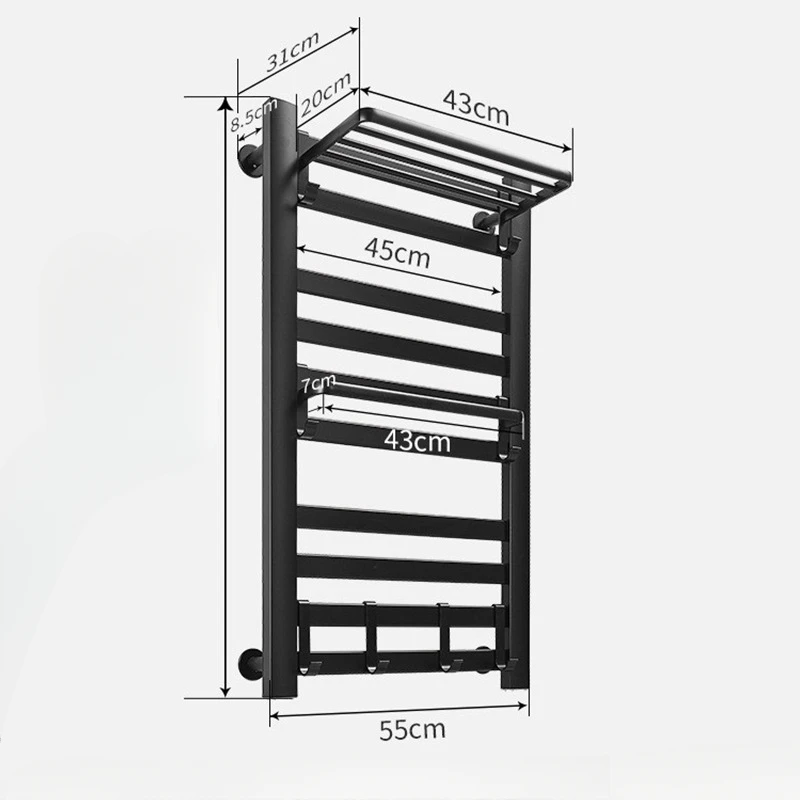 Intelligent Electric Towel Warmer, Bathroom Disinfection and Home Heating, Drying Cloth Organizer, Modern and Efficient