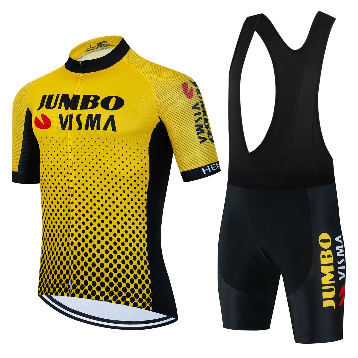 jumbo-visma-roupas-de-ciclismo-2023-nova-manga-curta-conjunto-camisa
