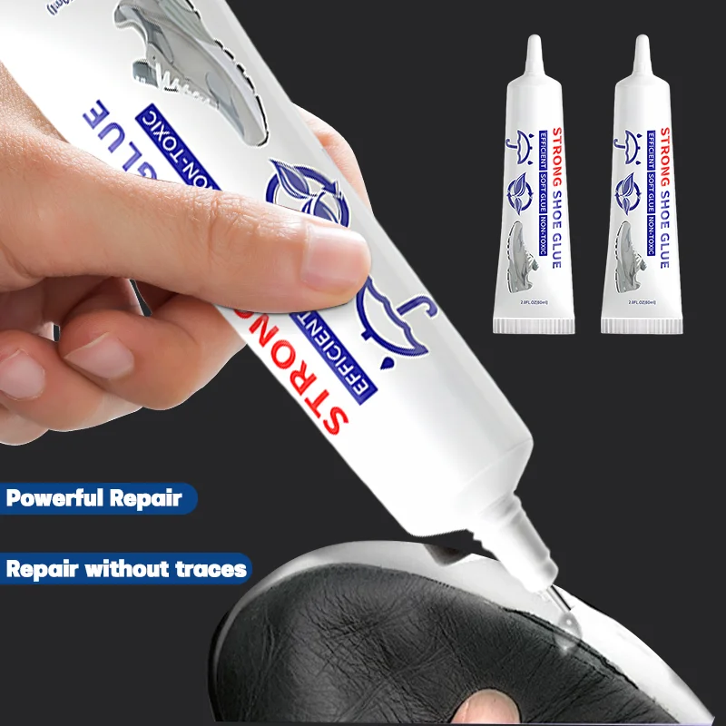 Shoes Repair Glue 60ml Super Strong Adhesive Clear Repair Sole Glue for Sneakers Boot Fast Repair Professional Shoemaker Fix