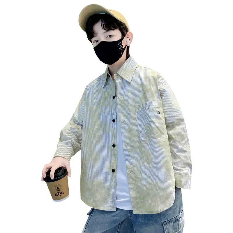 New Hot Sale Of The Season Boys Long Sleeve Shirt Autumn Fashionable Children's Clothing Spring Autumn Style Kids' Trendy Boy Ou