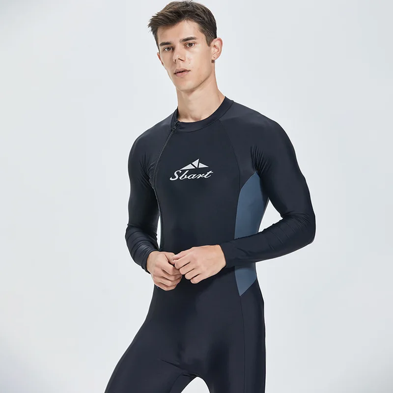 

One Piece Swimsuit With Front Zipper Sun Protection Quick Drying Long Sleeved Nylon Nylon Swimming And Vacation Surfing Suits