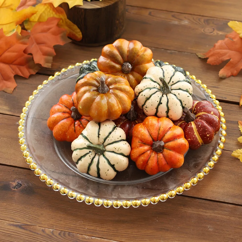 Mini Artificial Halloween Pumpkin Decor Vegetable Ornaments Artificial Pumpkin Decoration vegetable ornaments artificial pumpkin decoration