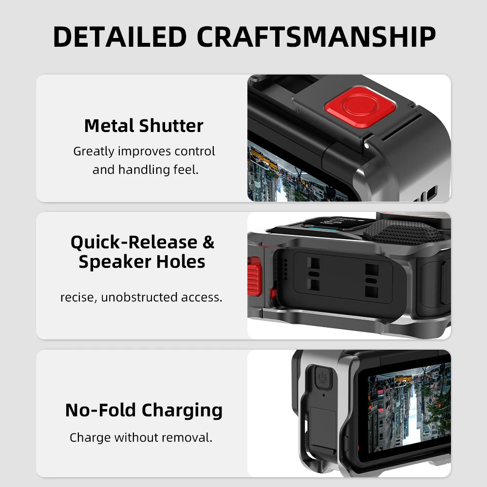 Flymile Cage Metall-Schutzhülle für Insta360 Ace Pro/Pro 2, Zubehör, Rahmenkäfig, Kaltschuh, Multifunktions-Erweiterungshalterungen – Detail 11