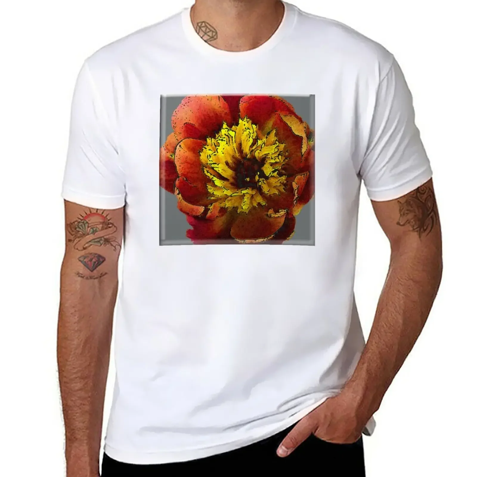 

Blushing Peony T-Shirt Blouse blacks mens cotton t shirts