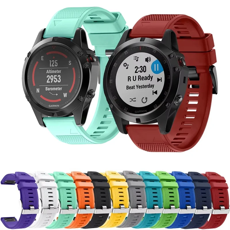 Premium Soft Silicone Sports Watch Band Strap - Multiple Sizes Available