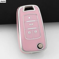 Premium TPU Car Key Case Cover - 3/4 Button Protection (4 BTN Pink)
