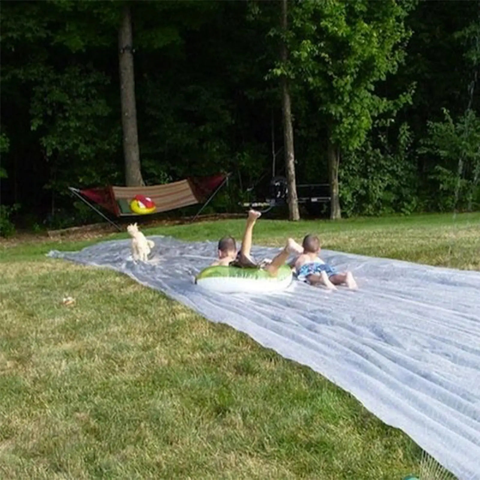 Lawn Water Slide Sheet PVC Durable Backyard Activity Play Outdoor Slip Pad for Girls Adults Kids Children Family