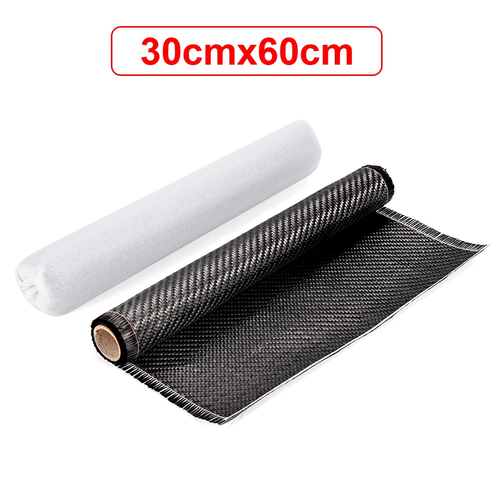 Gril en fibre de carbone pour pièces de voiture commerciale, tissu de carbone uni long, équipement de sport, 3K, 200 g/m², 0.2mm, 30cm, 60cm d'épaisseur, 20cm, 30cm