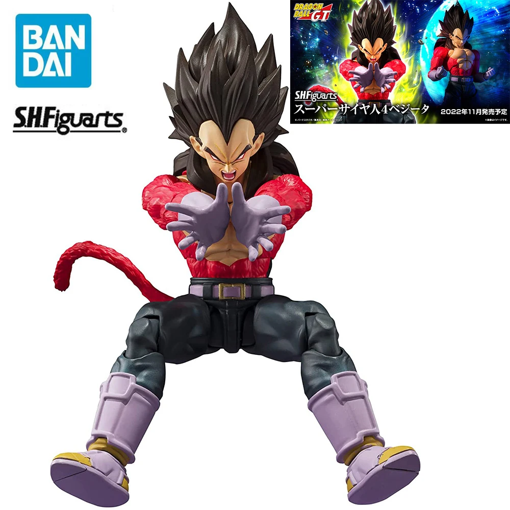 

In Stock Original BANDAI S.H. Figuarts Dragon Ball Super Saiya 4 Vegeta 13Cm Anime Action Figurine Model Toys for Boys Gift