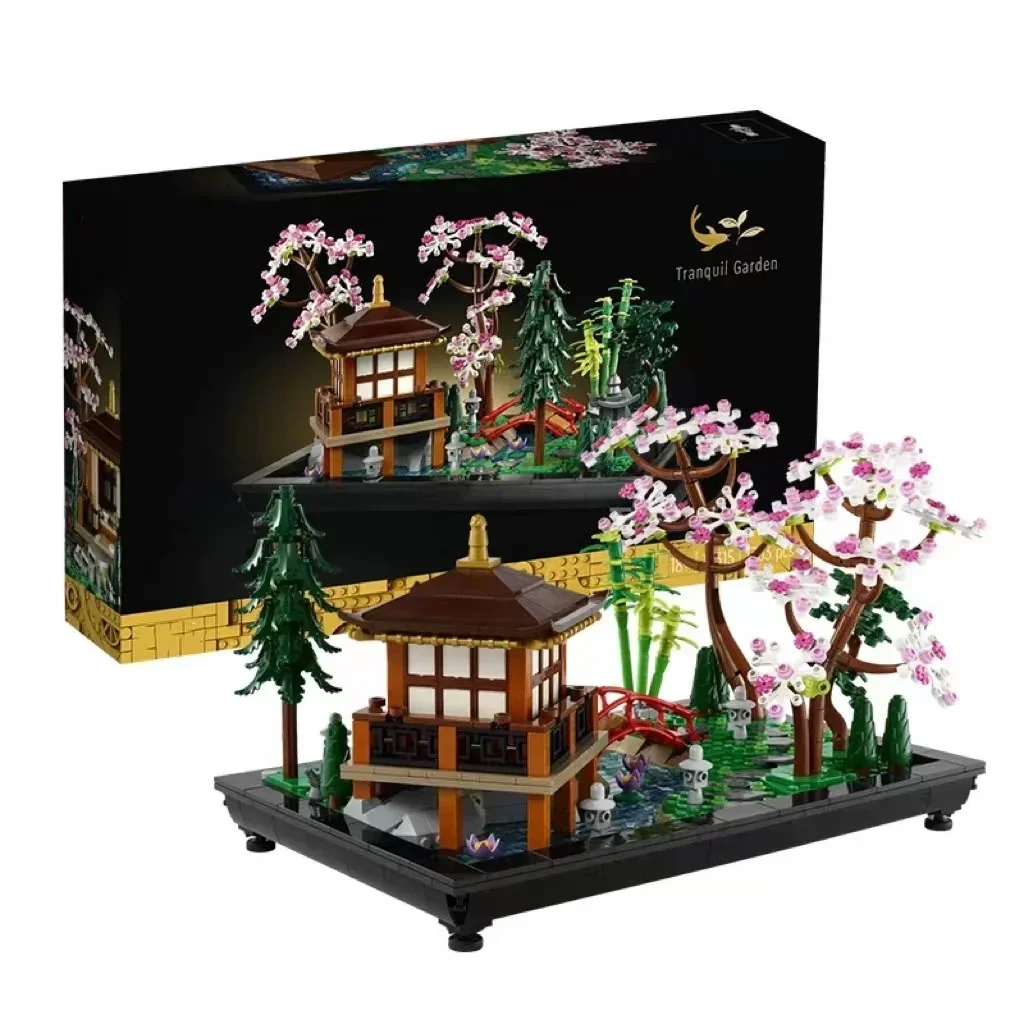 

1363Pcs Icons 10315 Tranquil Garden Creative Building Set Japanese Streetview Zen Gardens Diy Friends Brick Toys for Children